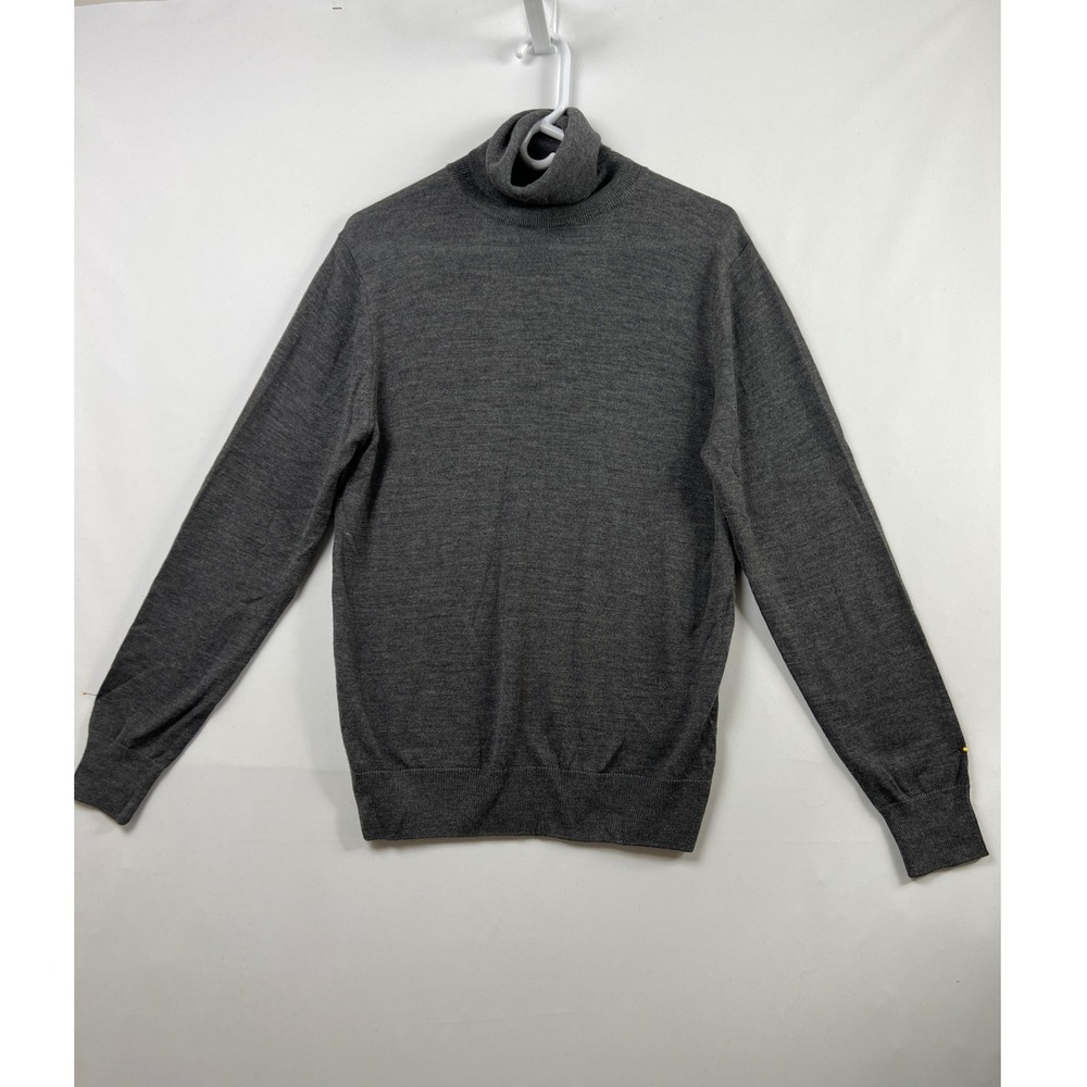 Bartolini Turtleneck Sweater Womens Medium Grey Merino Wool Blend Made in Italy
